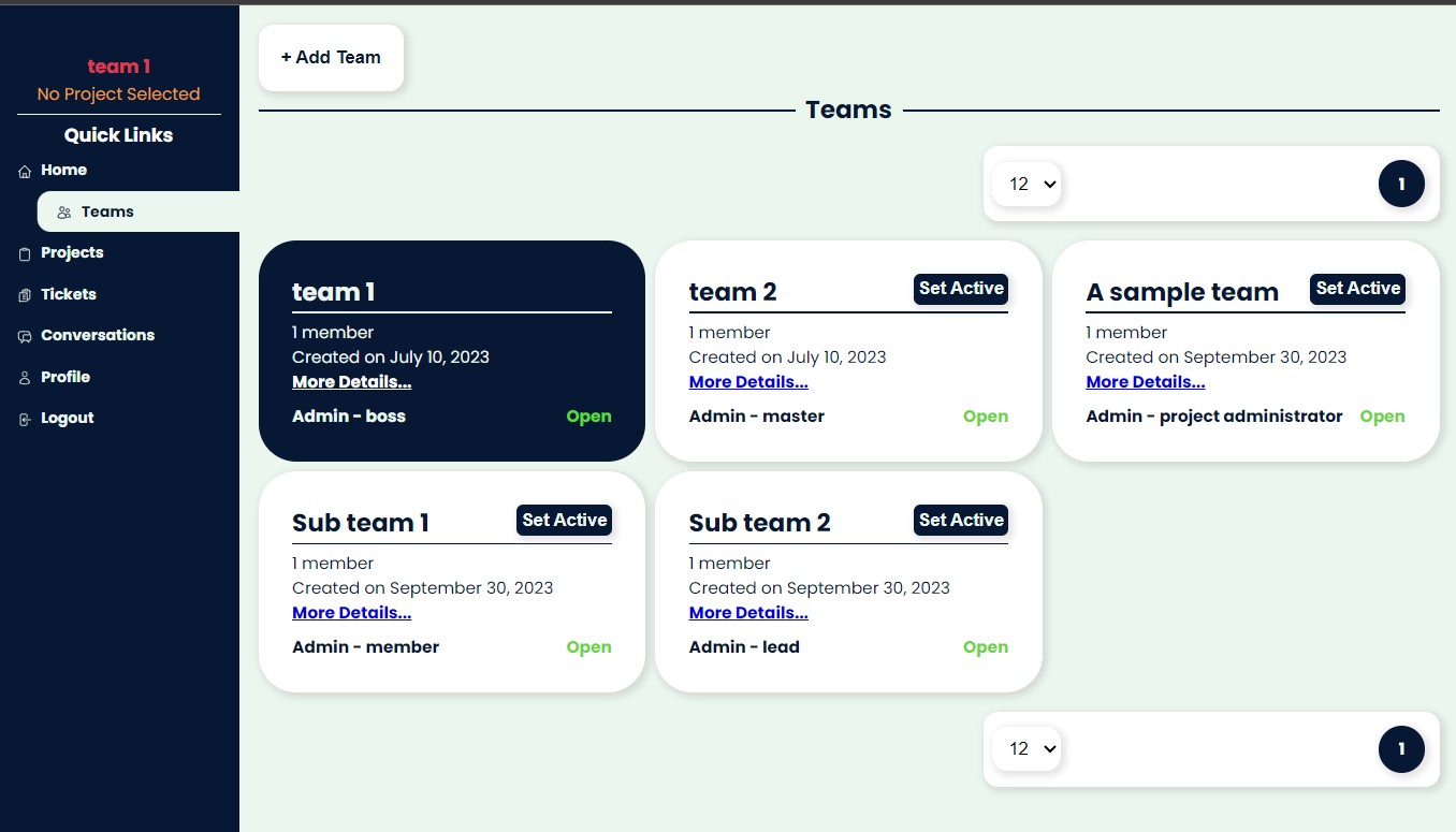 Admin Dashboard Web App